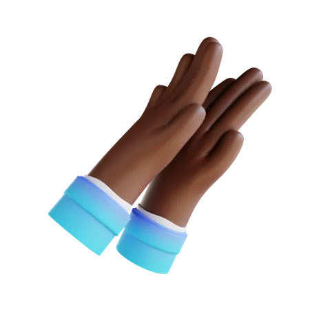 Clapping hands  3D Illustration