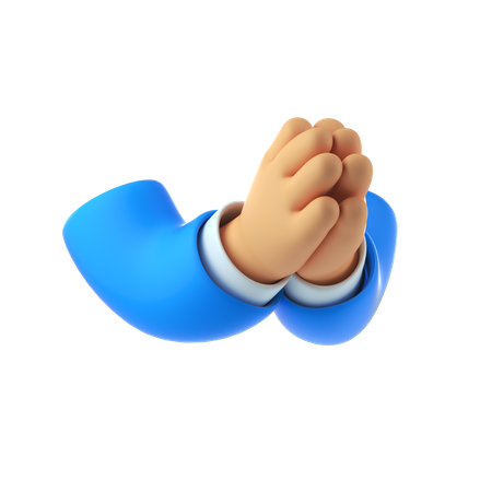 Clapping hands  3D Illustration