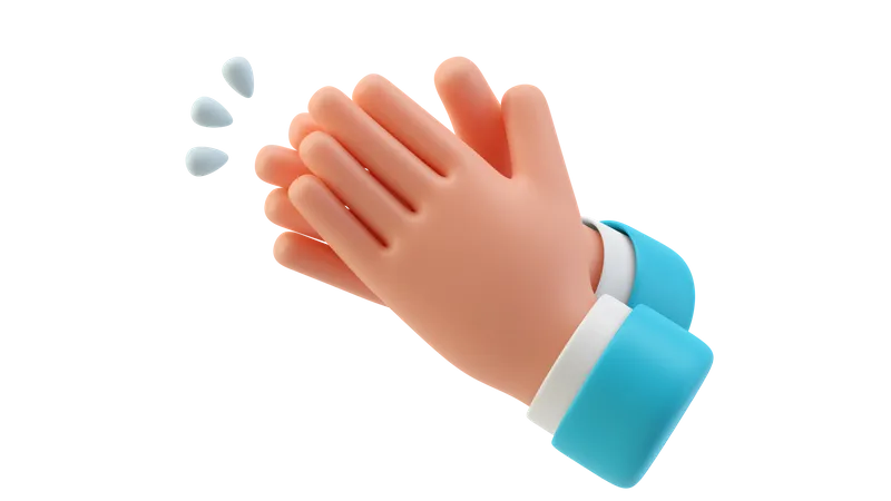 Clapping hands  3D Illustration