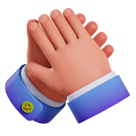 Clapping hands  3D Illustration