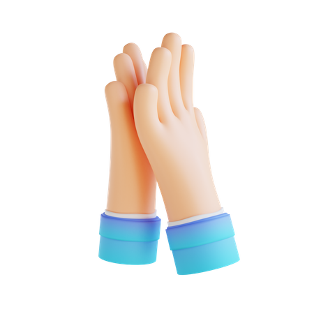 Clapping hands  3D Illustration