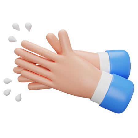 Clapping Hands 3D Illustration