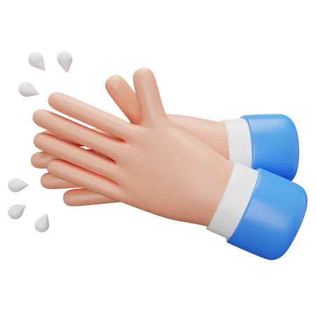Clapping Hands  3D Illustration