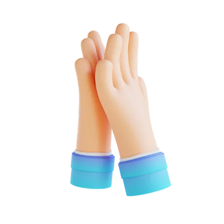 Clapping hands  3D Illustration