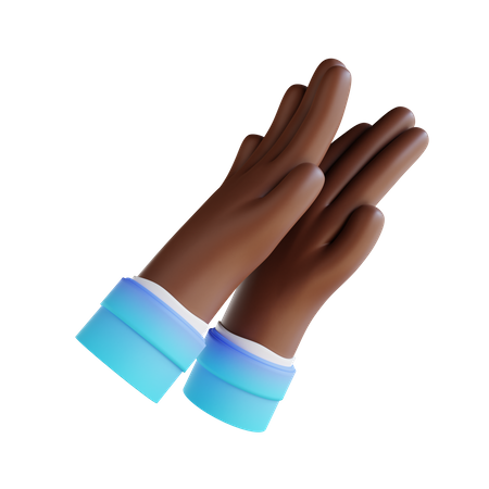 Clapping hands 3D Illustration
