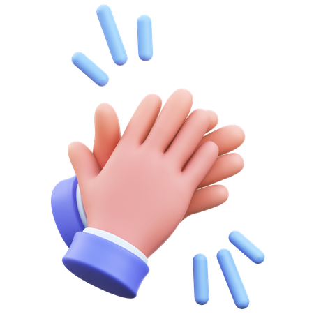 Clapping hands gesture  3D Icon