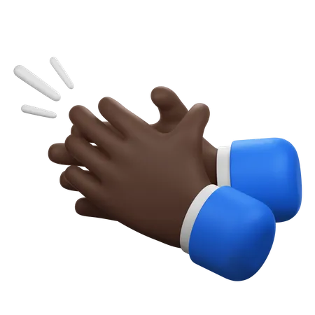 Two Hands Locked In A Brotherhood Handshake 3D Icon