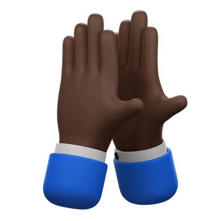 Two Hands Striking Each Other In Applause 3D Icon