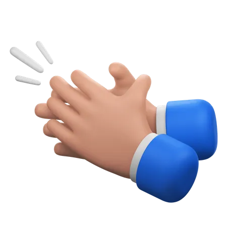 Hands Clapping In Appreciation 3D Icon