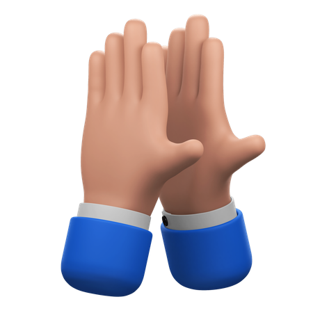 Clapping Hands Gesture  3D Icon