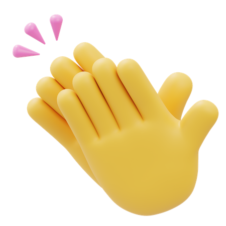 Clapping Hands With Reaction Hand Gesture  3D Icon