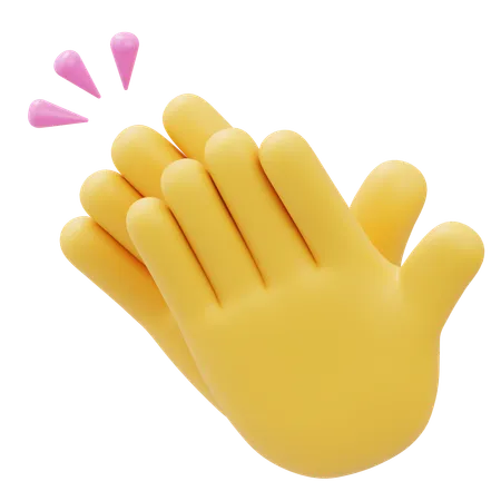 Clapping Hands With Reaction Hand Gesture  3D Icon