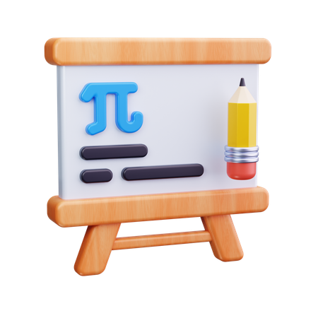 Clase de matematicas  3D Icon