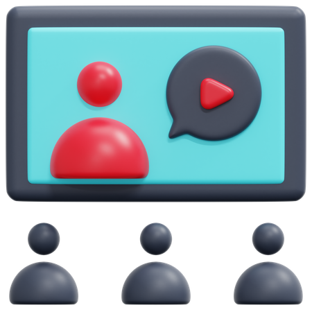 Clase en línea  3D Icon