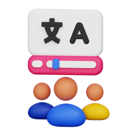 Clase en línea  3D Icon