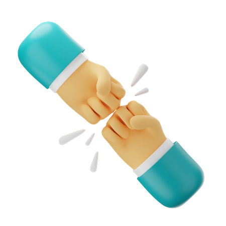 Clashing Fists Hand Gesture  3D Icon