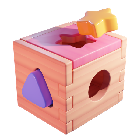 Clasificador de formas de madera  3D Icon