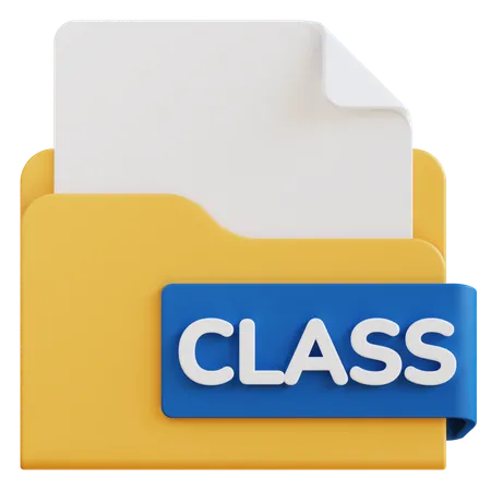 3 D Class File Extension Folder 3D Icon