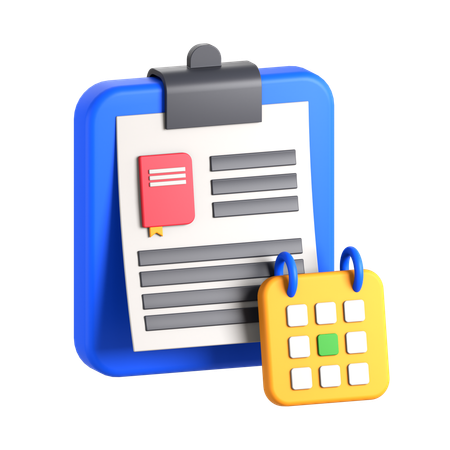 Class Schedule  3D Icon