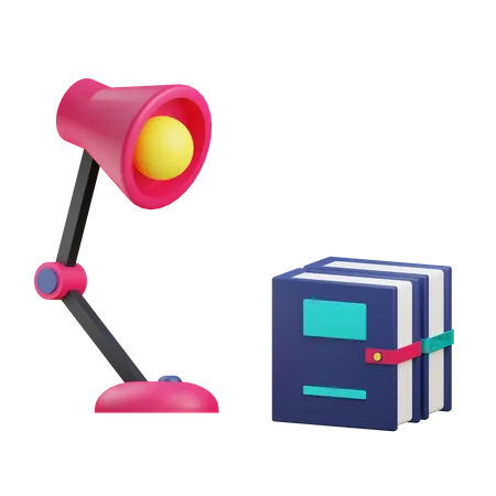 Classeur et lampe  3D Icon