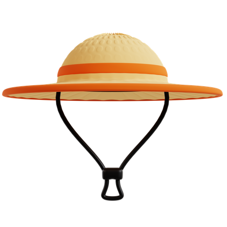 Classic Adventurer's Camping Hat  3D Icon