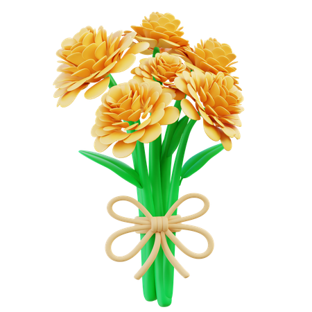 クラシックなダリアの花束  3D Icon