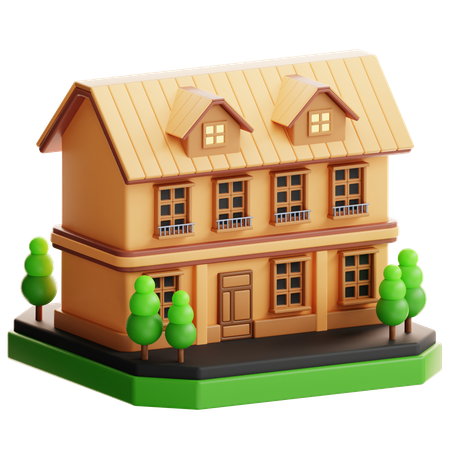 Classic House  3D Icon