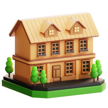 Classic House  3D Icon