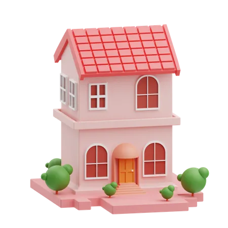 Classic House  3D Illustration