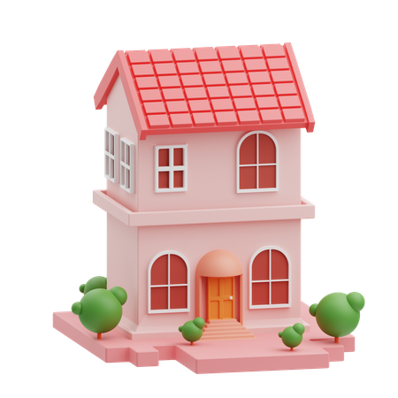 Classic House 3D Illustration