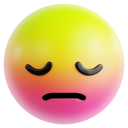Classic Sad Face  3D Icon