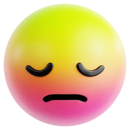 Classic Sad Face  3D Icon