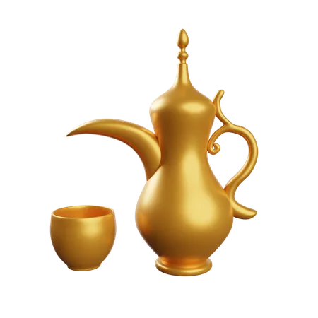 Classic Teapot  3D Illustration