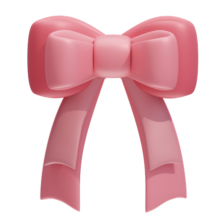 Classic Wide Ribbon Bow  3D Icon