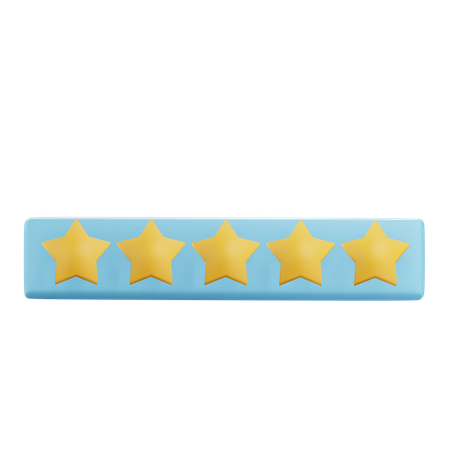 Classificação cinco estrelas  3D Icon