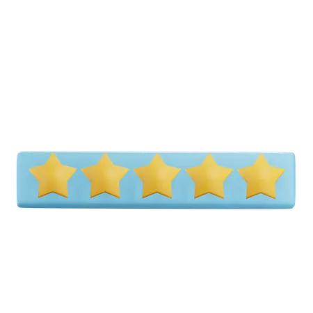 Classificação cinco estrelas  3D Icon