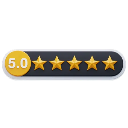 Classificação de cinco estrelas  3D Icon