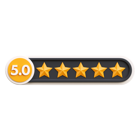 Classificação de cinco estrelas  3D Icon