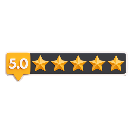 Classificação de cinco estrelas  3D Icon