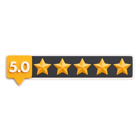 Classificação de cinco estrelas  3D Icon