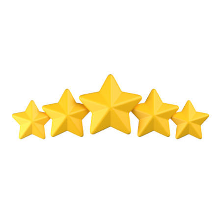 Classificação de cinco estrelas  3D Icon