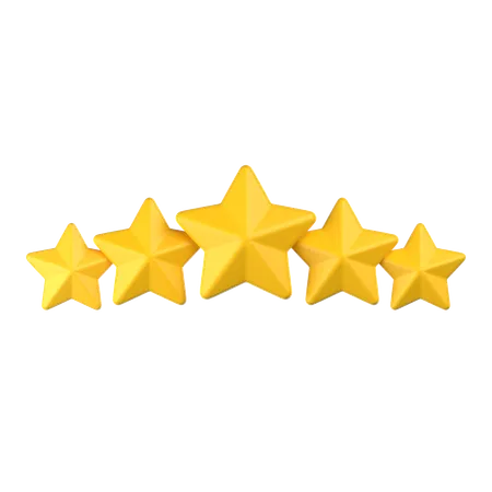 Classificação de cinco estrelas  3D Icon