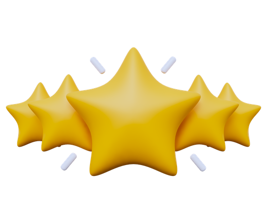 Classificação de cinco estrelas  3D Icon