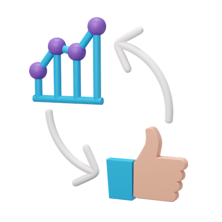 Crescimento da classificação  3D Illustration