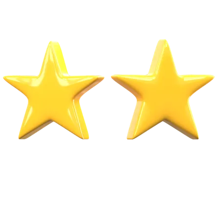 Avaliação de 2 estrelas  3D Icon