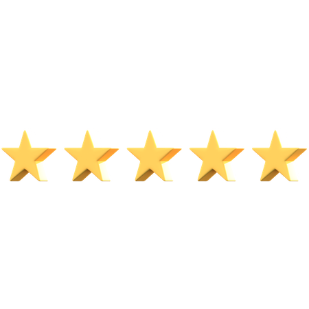 Avaliação de 5 estrelas  3D Emoji