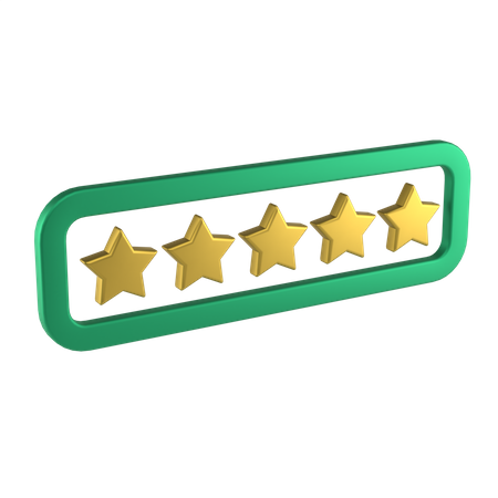 Avaliação de 5 estrelas  3D Icon