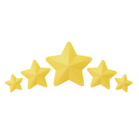 Classificação de cinco estrelas  3D Icon