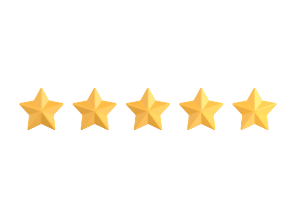 Classificação de cinco estrelas  3D Icon