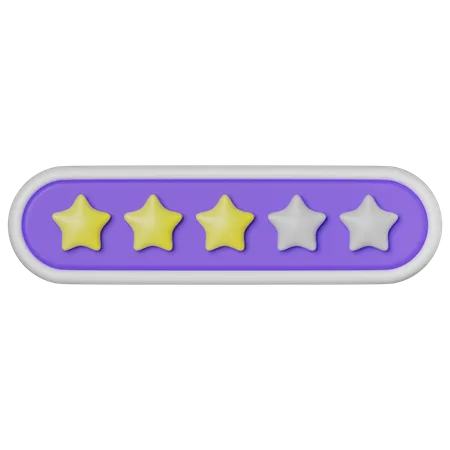 Classificação de cinco estrelas  3D Icon